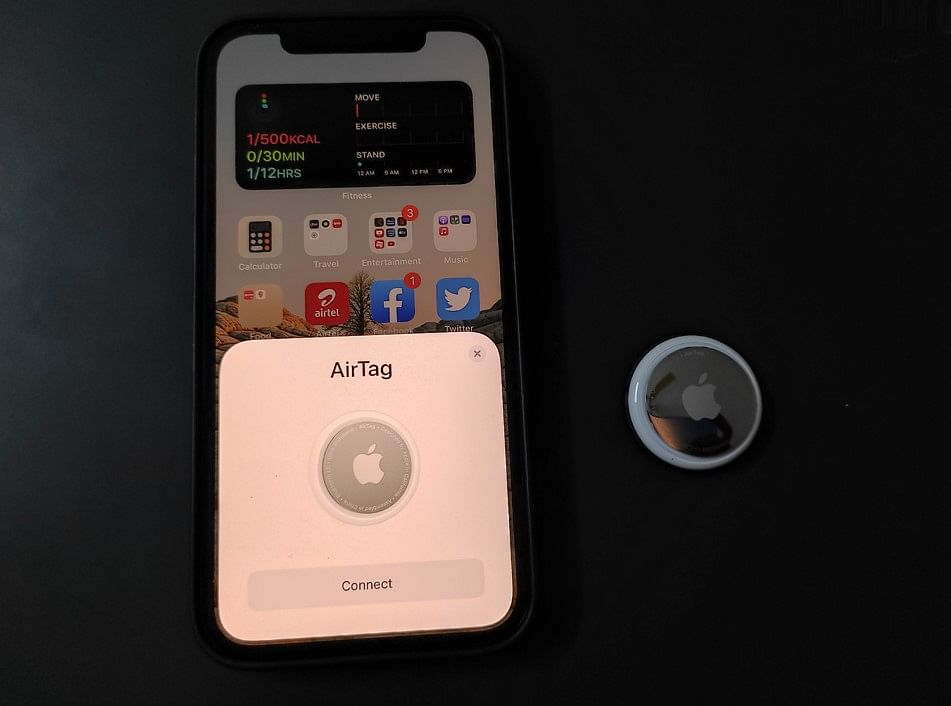 Apple AirTag automatically initiates the connection procedure with an iPhone. Credit: DH Photo/KVN Rohit