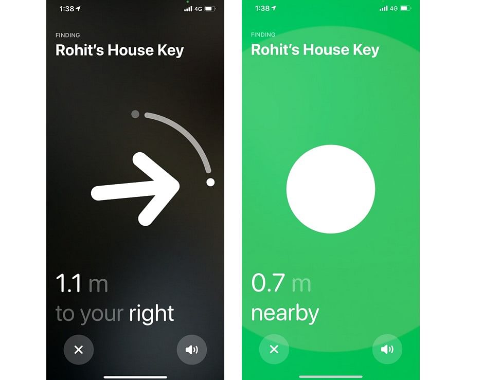 Turn-by-turn guide and sound feature on iPhone to detect AirTags. Credit: DH Photo/KVN Rohit