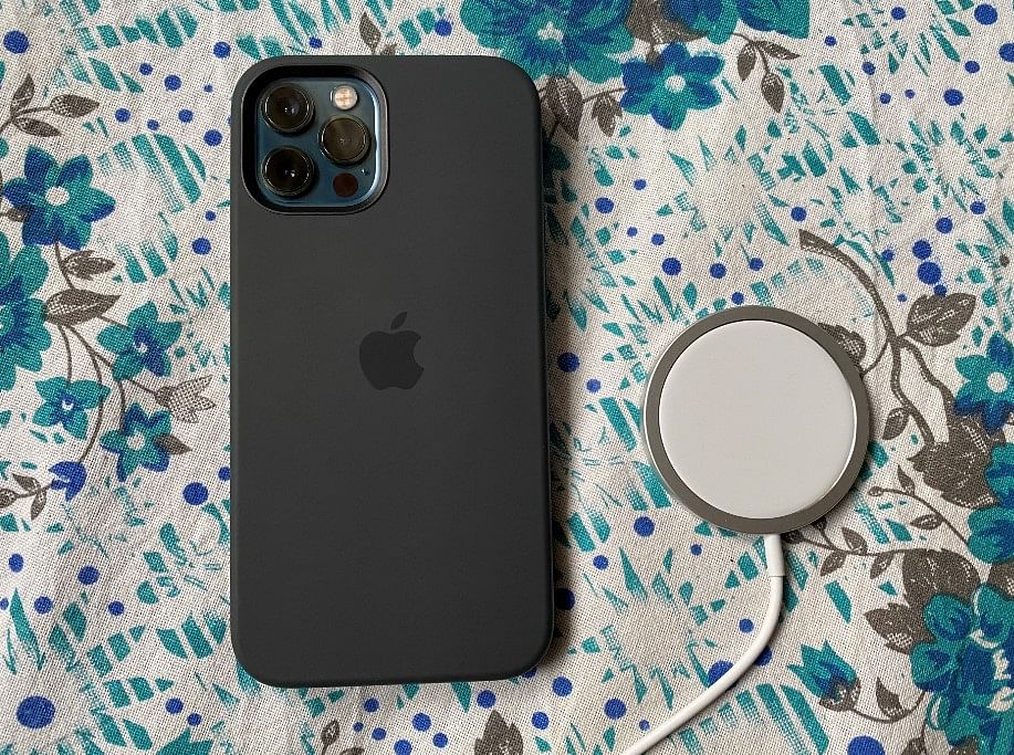 Apple iPhone 12 Pro and MagSafe wireless charger. Credit: DH Photo/KVN Rohit