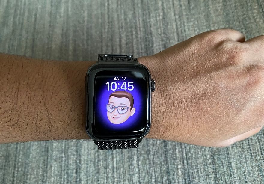 Memofi face as the new watch face on Apple Watch Series 6. Credit: DH Photo/KVN Rohit
