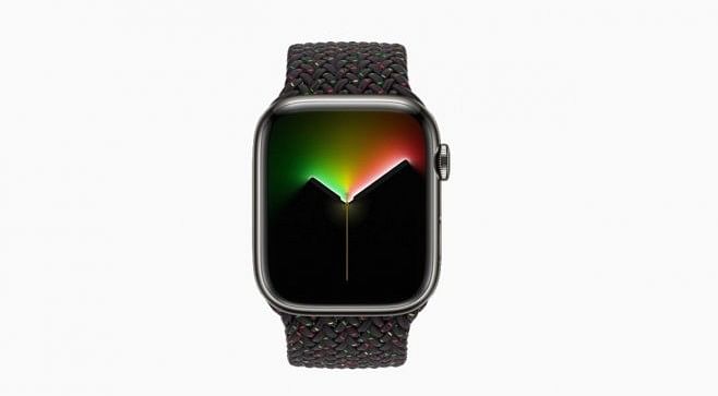 Apple Watch Series 7 with Unity Lights watch face. Credit: Apple