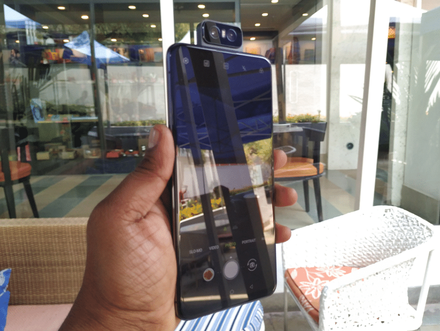 Asus Zenfone 6 flip camera in action;  Picture credit: Rohit KVN/DH News Service