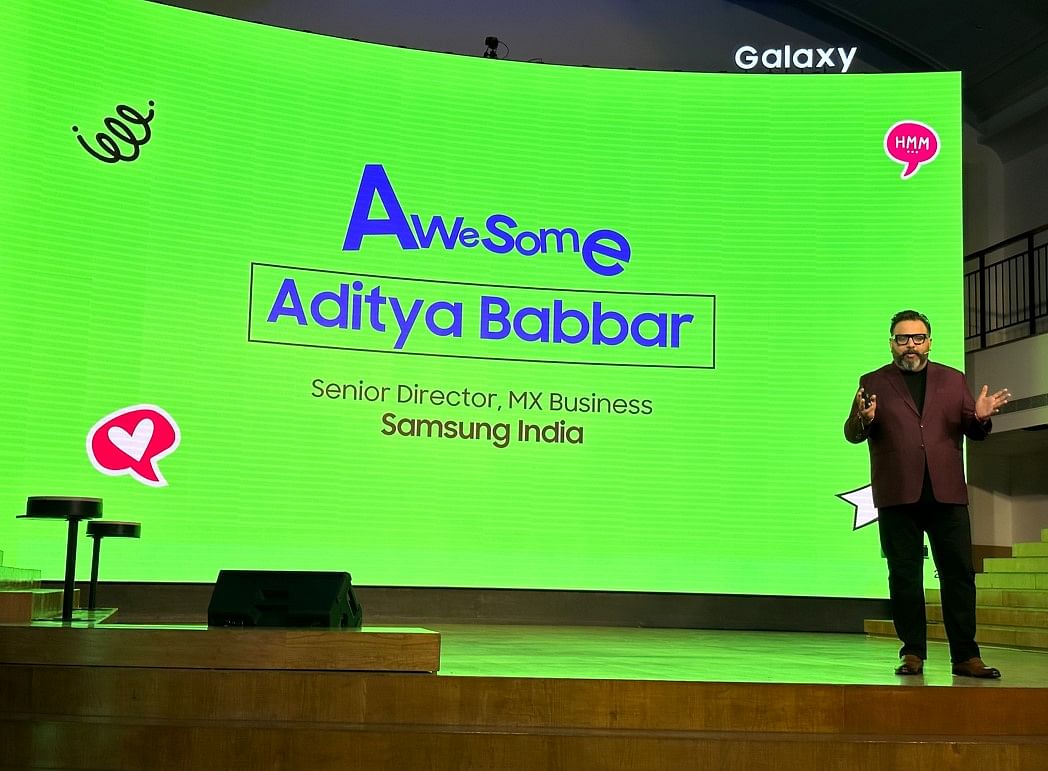 Aditya Babbar, Senior Director, MX Busines, Samsung India at the Galaxy A54, A34 5G series launch at Samsung Opera House, Bengaluru on March 28, 2023. Credit: DH Photo/KVN Rohit