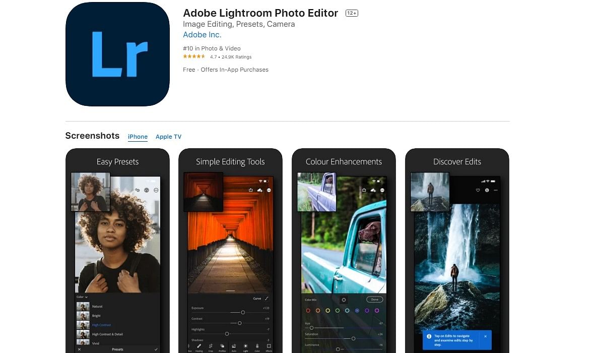 Adobe Lightroom Photo Editor‬ on Apple App Store