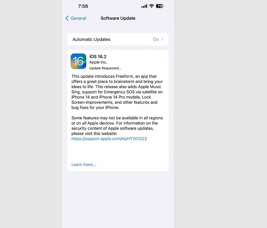 Apple iOS 16.2 update (screen-grab)