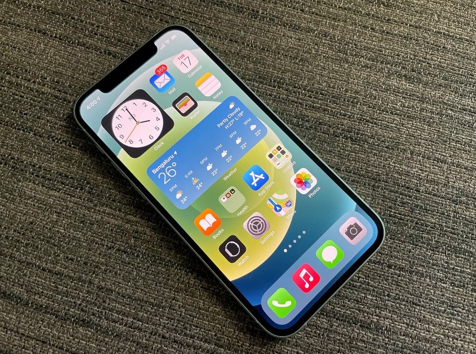 Apple iPhone 12 comes with the iOS 14  out-of-the-box. Credit: DH Photo/KVN Rohit