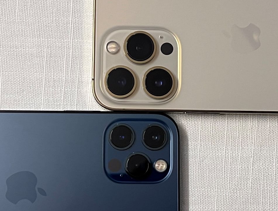 Apple iPhone 13 Pro (top) and the iPhone 12 Pro (right). Credit: DH Photo/KVN Rohit