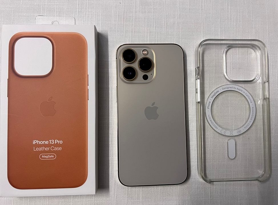Apple offers high-quality leather and sturdy silicone cover cases for iPhone 13 series. Credit: DH Photo/KVN Rohit