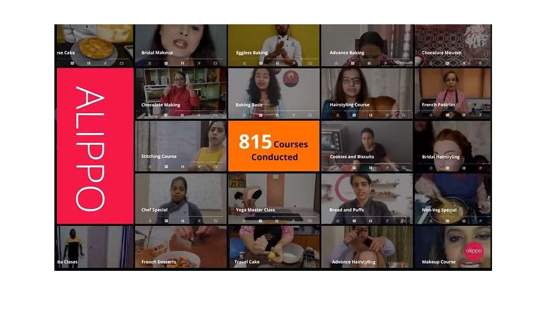Alippo Learning app offers courses on baking, stitching, cooking, makeup, and home decor. Credit: Alippo