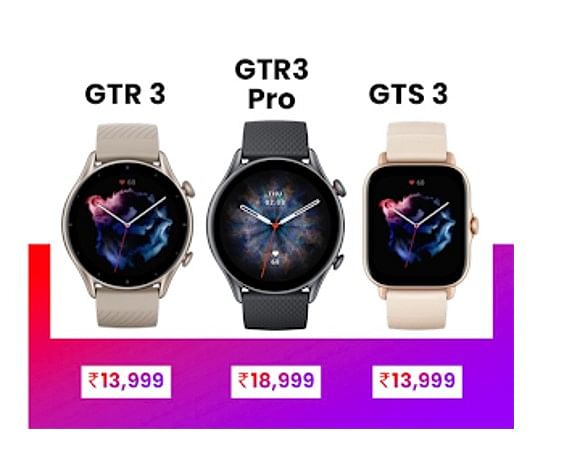 Amazfit GTR and GTS series smartwatches. Credit: Amazfit