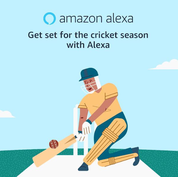 Explore cricket trivia, live scores, player stats, game schedule and more with Alexa. Credit: Amazon
