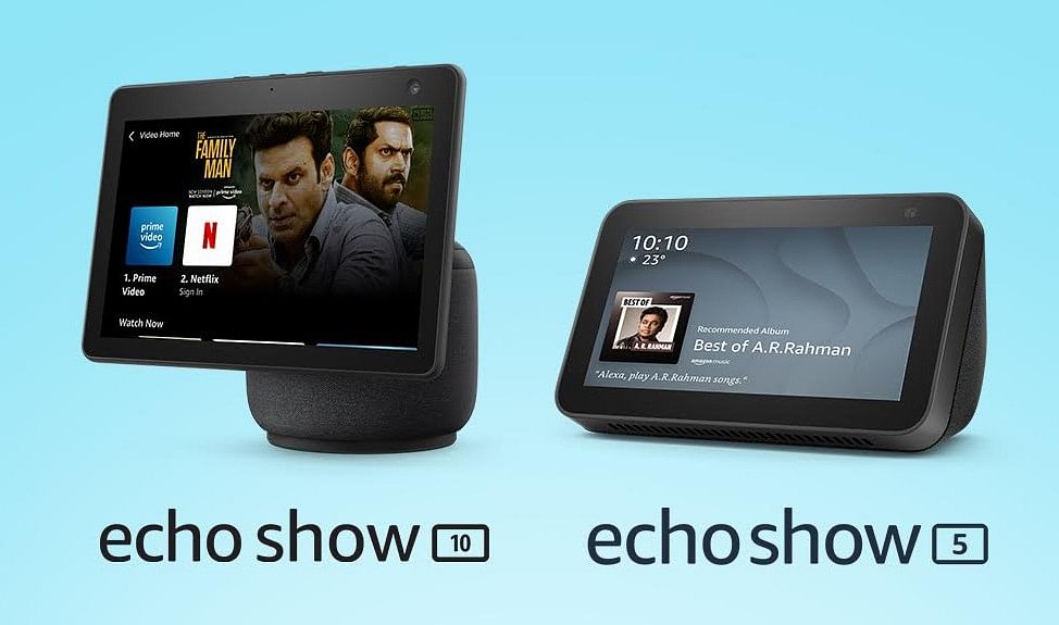 Amazon's Echo Show 10 and Echo Show 5 series. Credit: Amazon