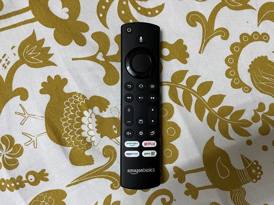 AmazonBasics FireTV Edition 4K Ultra HD Smart LED TV Remote. Credit: DH Photo/KVN Rohit