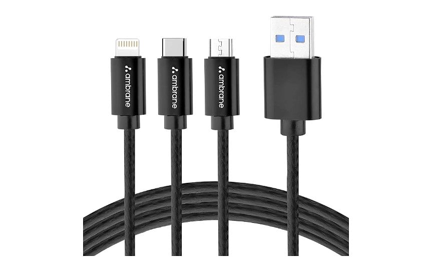Ambrane 3 in 1 Fast Charging Braided Multipurpose Cable on Amazon (screen-grab)