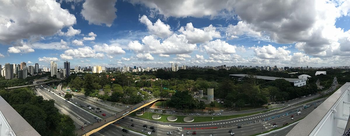 An aerial view of Ibirapuera Park