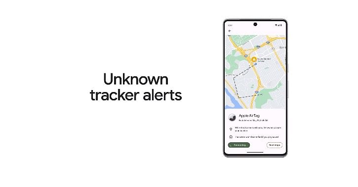 Android 14 will bring the unknown tracker alert feature. Credit: Google