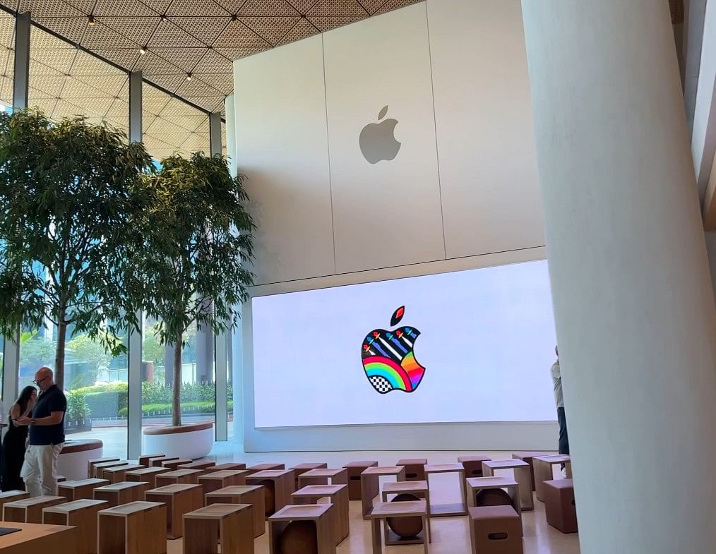 The spot where 'Today at Apple' sessions will be hosted at Apple BKC. Credit: DH Photo/KVN Rohit
