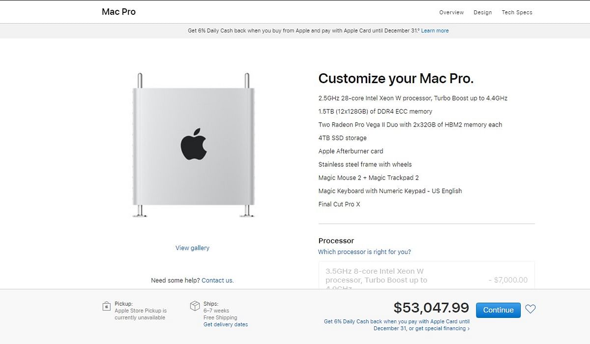 Apple Mac Pro top-end configuration (Picture credit: Apple)