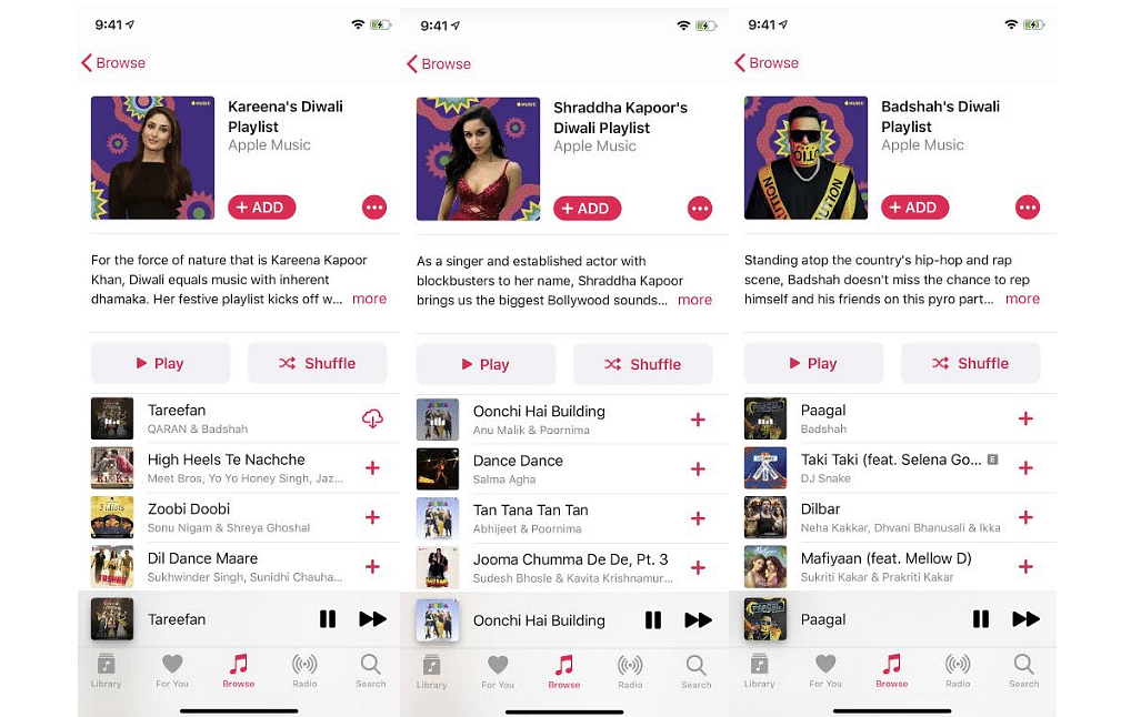 Diwali special playlists on Apple Music
