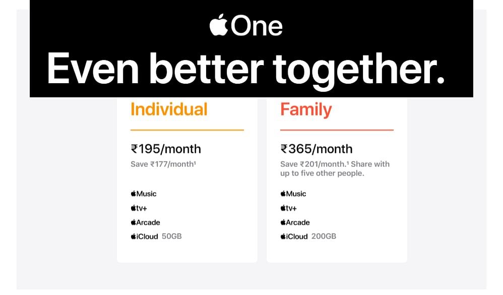 Apple One website (screen-shot)