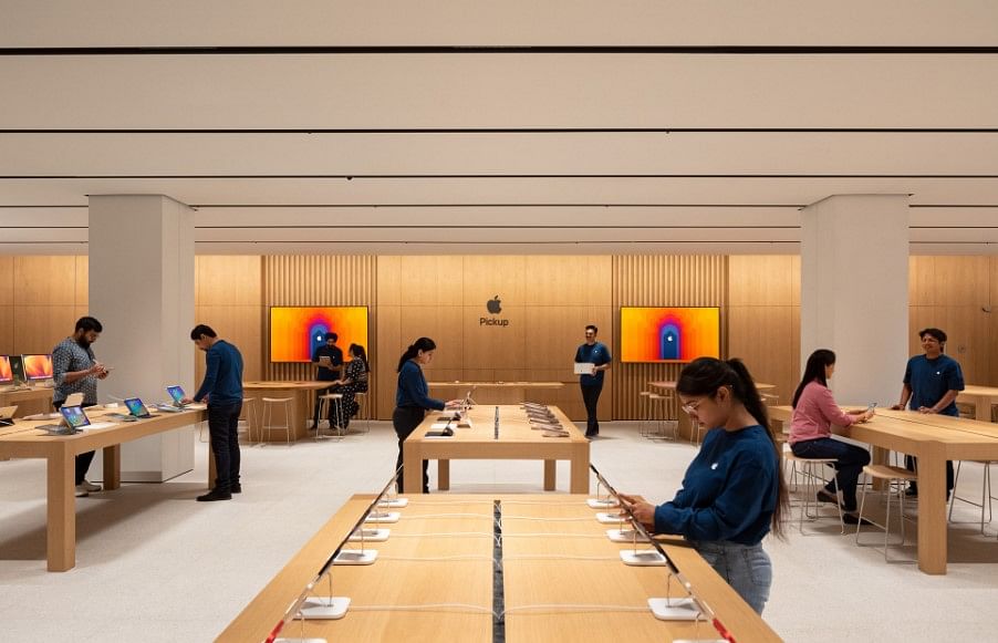 Pickup point at Apple Saket Store. Picture Credit: Apple India