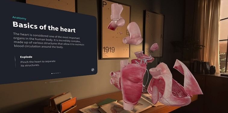 Apple Vision Pro can help deliver an immersive learning experience for medical students. Credit: Apple