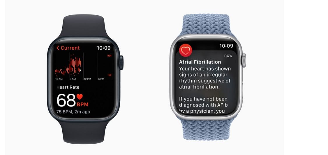Apple Watch can help users track heart rate and even check AFib. Credit: Apple