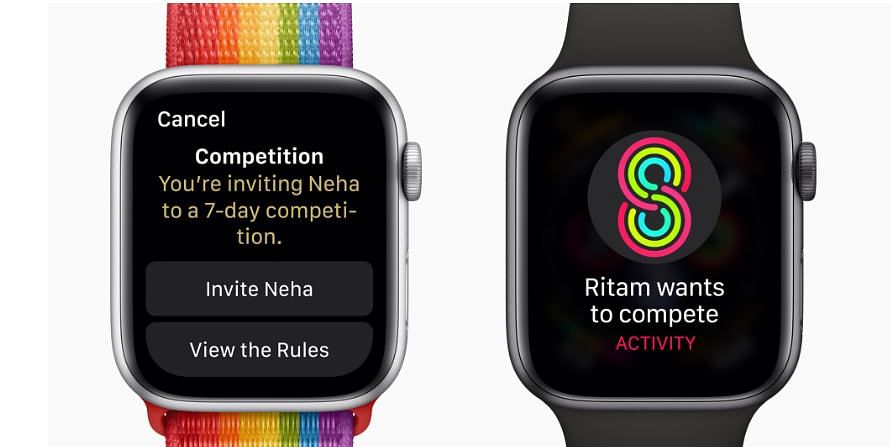 Apple Watch users can invite friends to challenge each to finish Activity Rings for the week