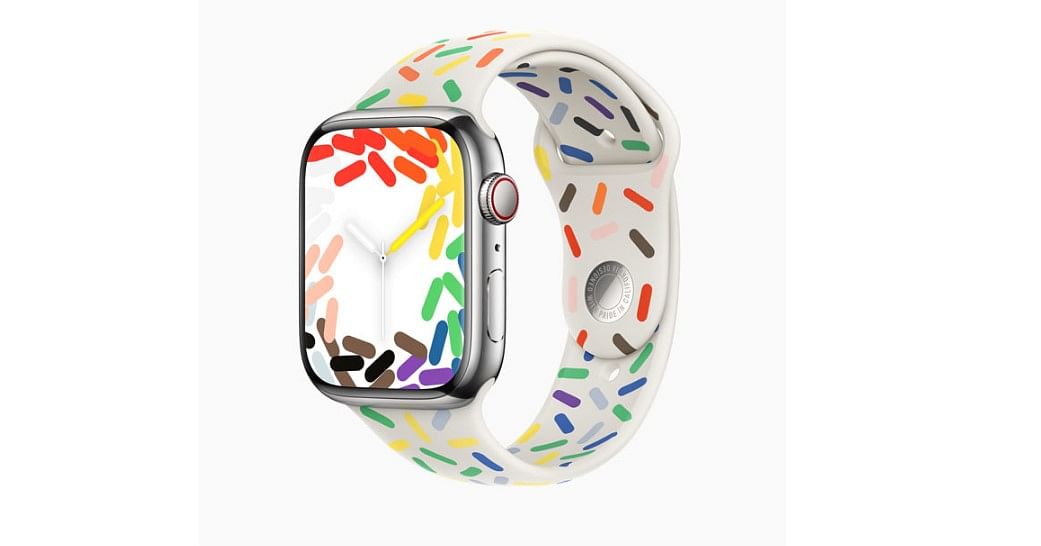 Apple Watch Pride edition strap. Credit: Apple