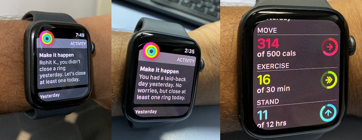 Activity Rings features on Apple Watch Series 5 (DH Photo/Rohit KVN)