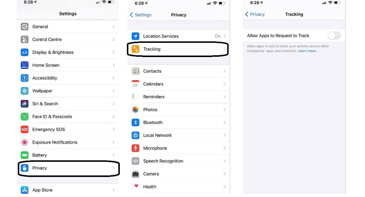 Apple brings a new option to block apps from tracking users on iPhone. Credit: DH Photo/KVN Rohit