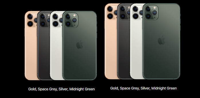 The new iPhone 11 Pro and the iPhone 11 Pro (Picture Credit: Apple)