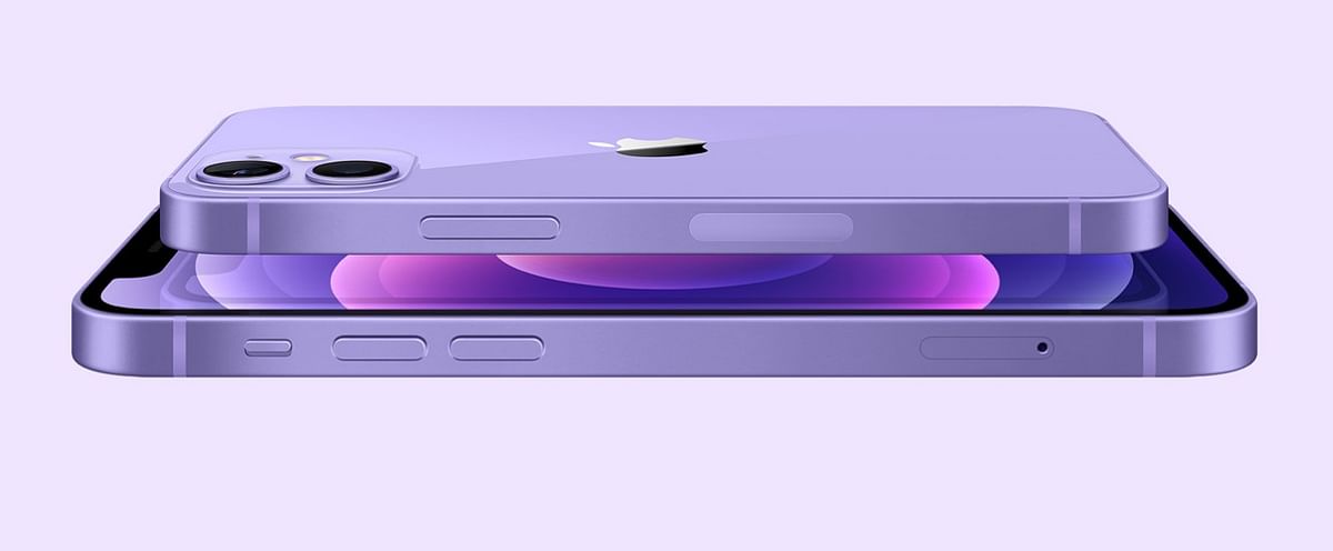 The new iPhone 12, 12 mini in Purple colour. Credit: Apple
