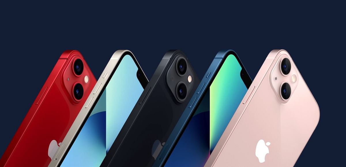 The new iPhone 13 series colour options. Credit: Apple