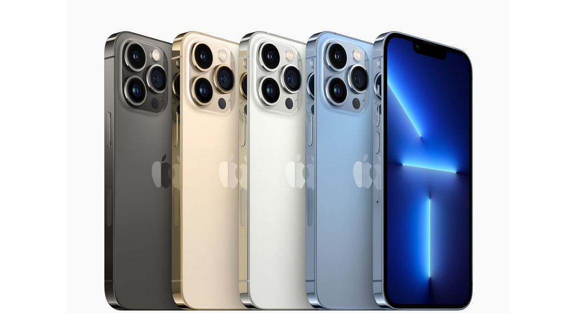 Colour options of the iPhone 13 Pro series. Credit: Apple