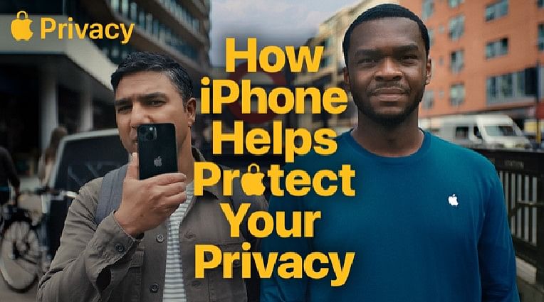 Apple's new iPhone Privacy ad screen-grab. Credit: Special Arrangement.