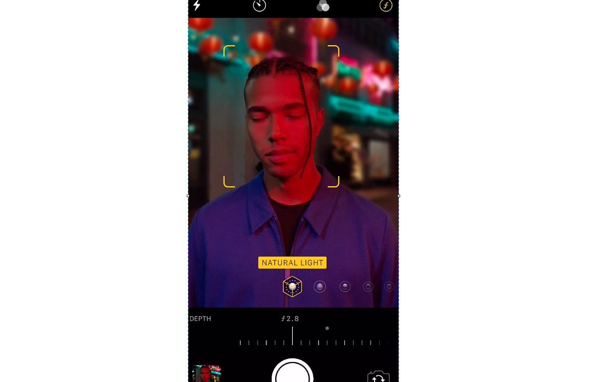 Depth Control feature on the iPhone XS; Picture Credit: Apple