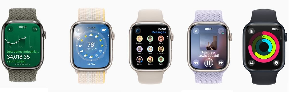 The new watchOS 10 will ensure more info is visible on the screen. Credit: Apple