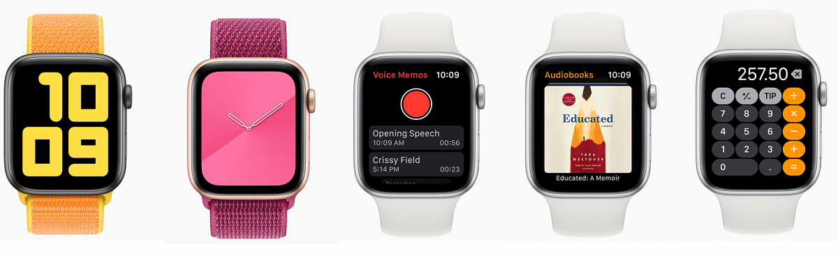The watchOS 6 brings new watch faces and iOS features; picture credit; Apple