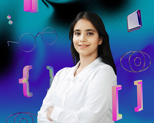 Swift Student Challenge winner Asmi Jain created an app playground designed to help users strengthen their eye muscles. Credit: Apple