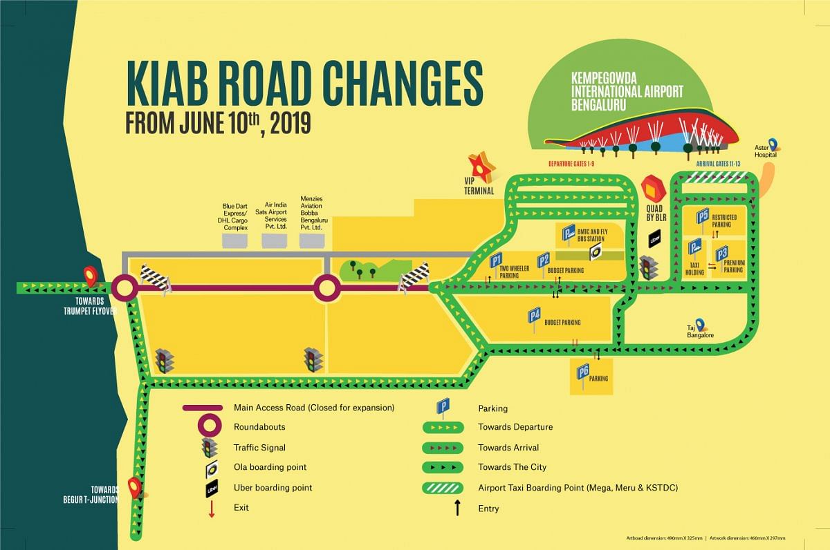 All traffic inside KIA premises will be diverted to the new six-lane South Access Road.