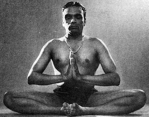 Dr Iyengar in baddha konasana posture. Picture credit: BKS Iyengar/ Light on Yoga