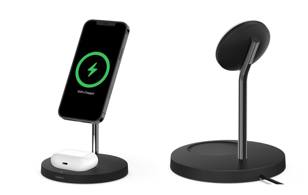 BoostCharge Pro 2-in-1 wireless charger stand. Credit: Belkin