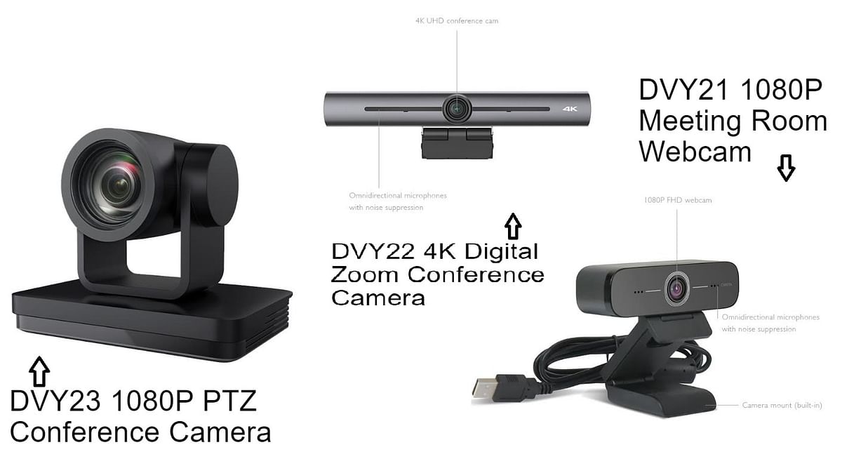 The new DVY21, DVY22, and DVY23 video conferencing cameras. Credit: BenQ