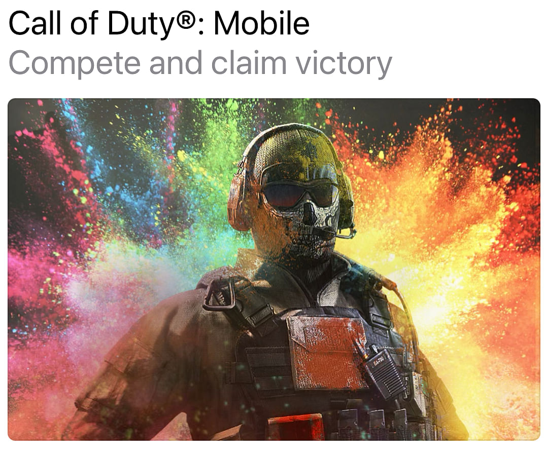 Call of Duty: Mobile gaming app on Apple App Store
