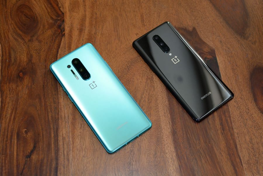 The OnePlus 8 Pro (left) and OnePlus 8. Credit: Vivek Phadnis/ DH Photo