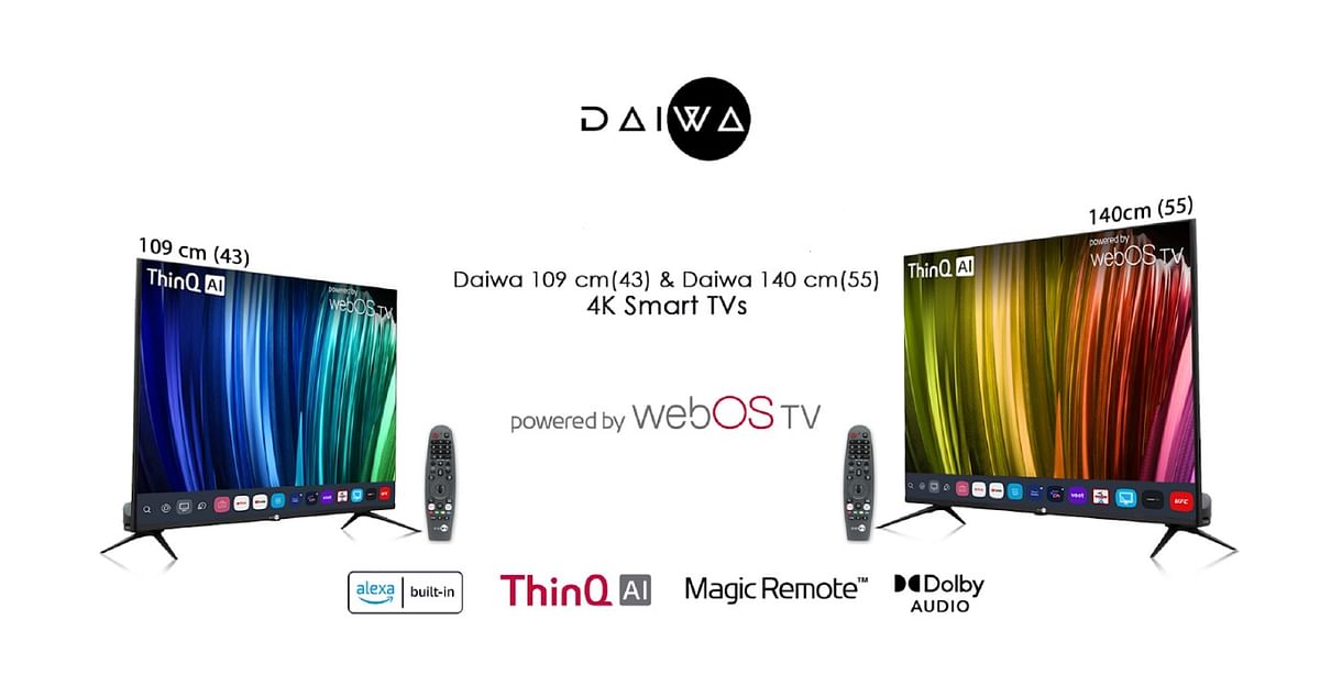 Daiwa's new 4K smart TV series with WebOS. Credit: Daiwa