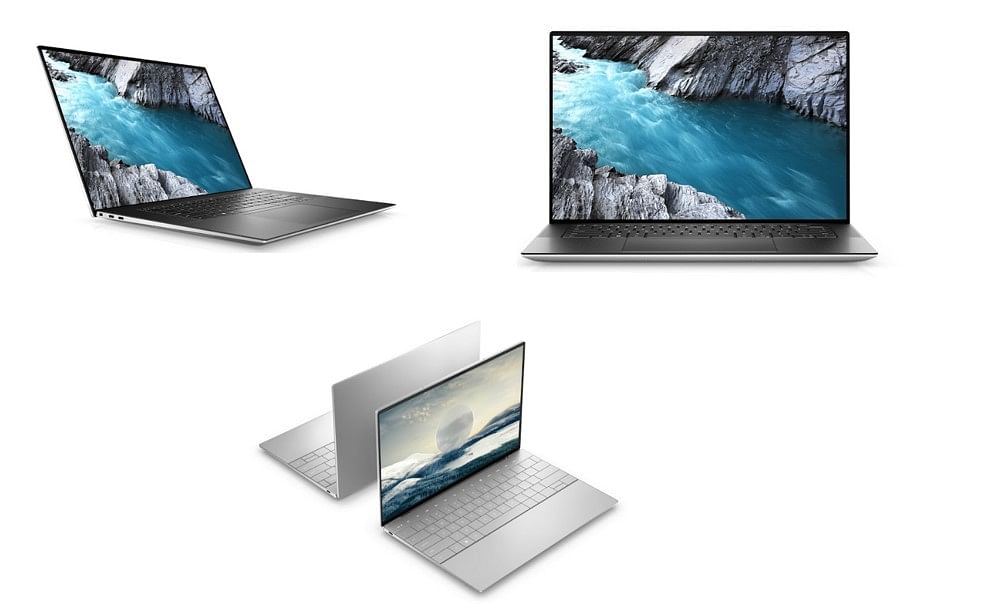 Dell XPS 17 (top left), XPS 15 (top right) and XPS 13 Plus (bottom). Credit: Dell
