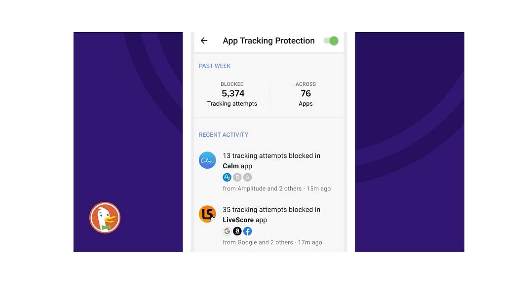 DuckDuckGo's App Tracking Protection feature screen-grab