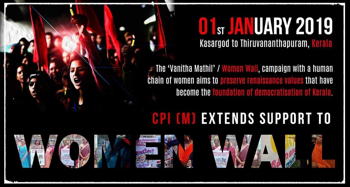 Kerala to welcome New Year with 'Women's Wall' storm